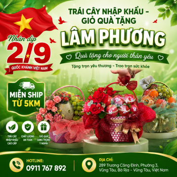 Giỏ Trái Cây Chất Lượng Tại Vũng Tàu Ưu Đãi 2/9 | Lâm Phương