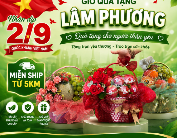 TRÁI CÂY NHẬP KHẨU -  GIỎ QUÀ TẶNG LÂM PHƯƠNG